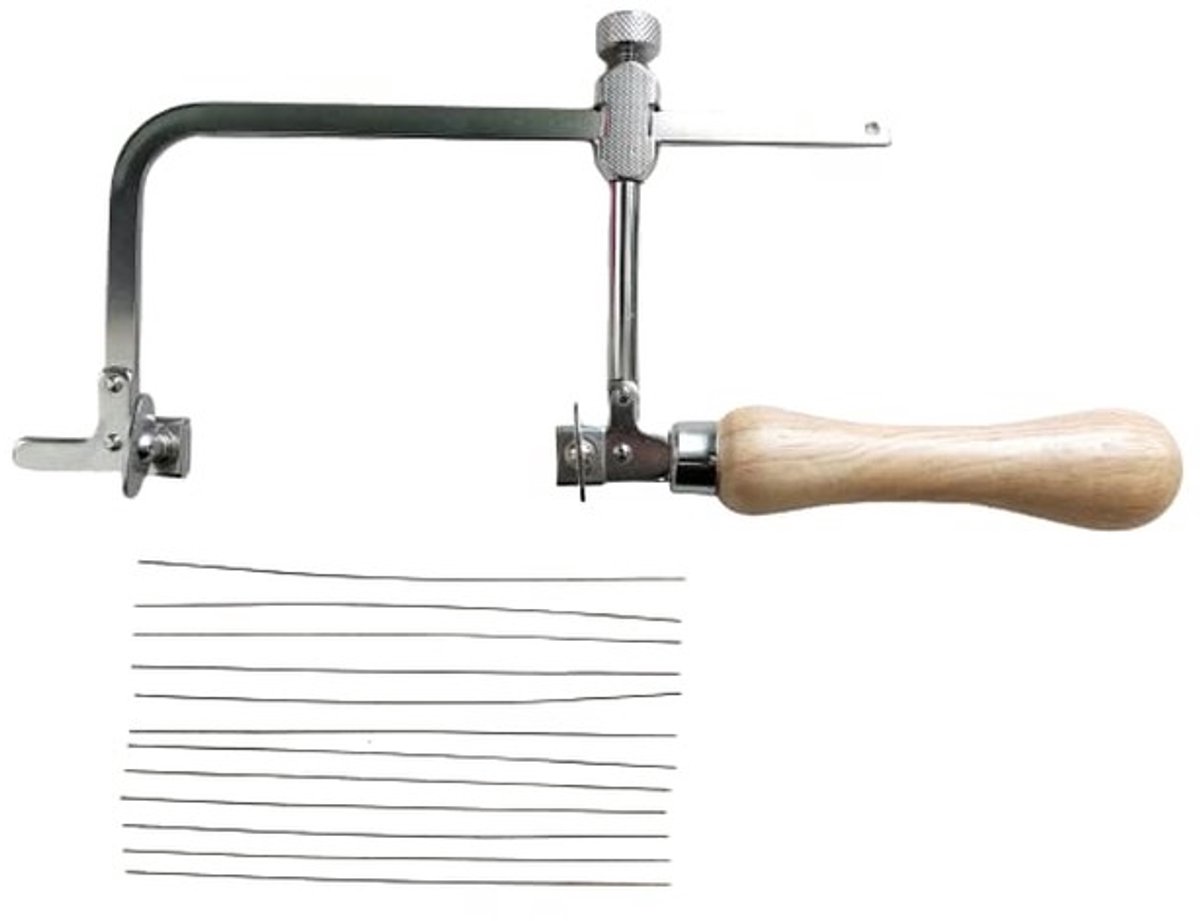 Horlogemakerszaag met houten handvat - Inclusief 12 bladen
