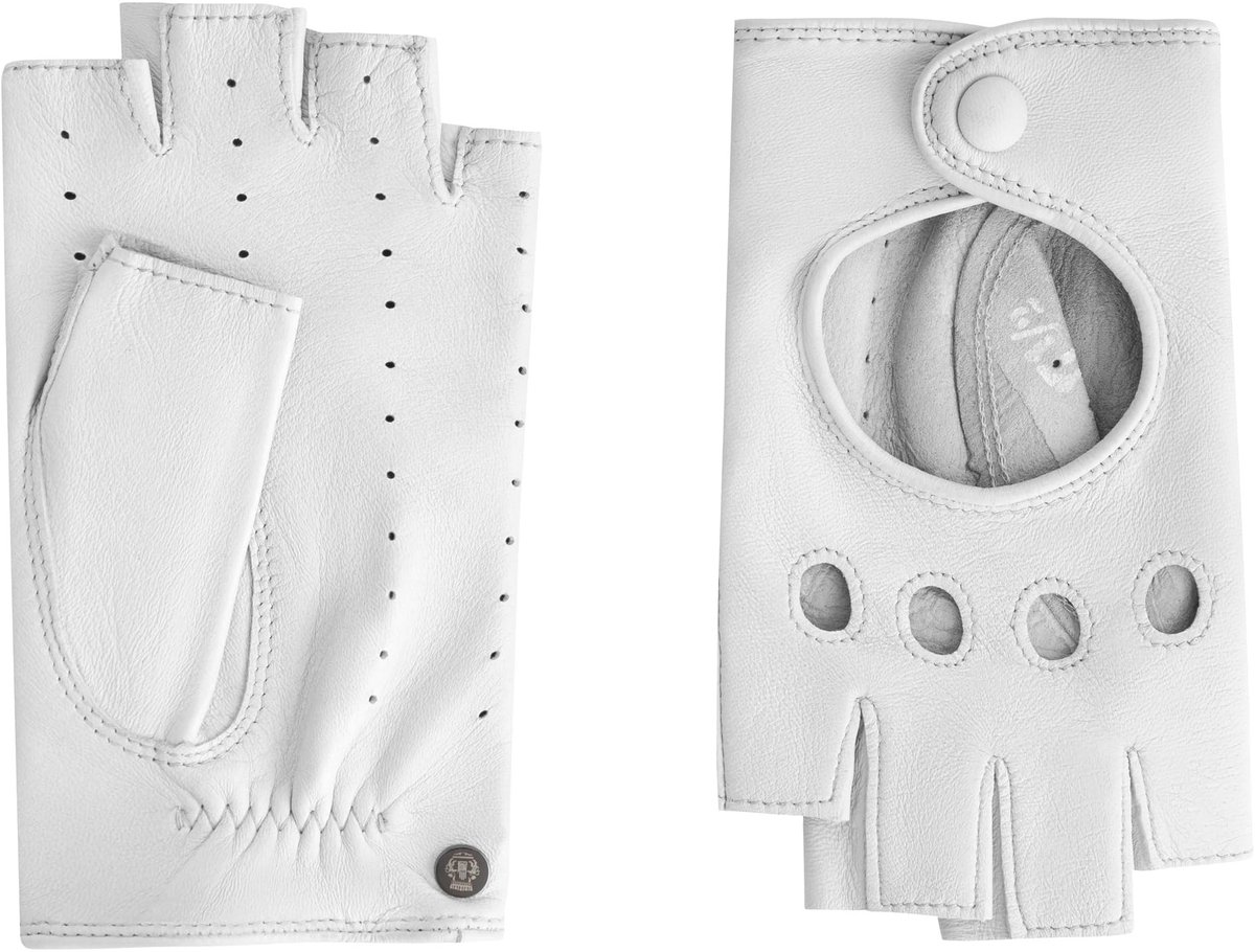 Florenz Car Driver Gloves - Wit - Maat 7