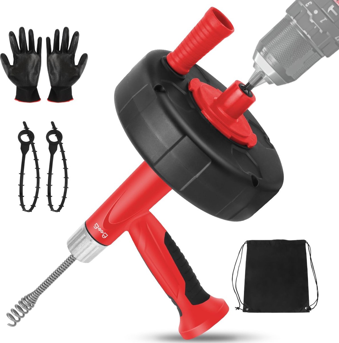 Afvoerreiniger - Flexibel en robuust - Met handschoenen