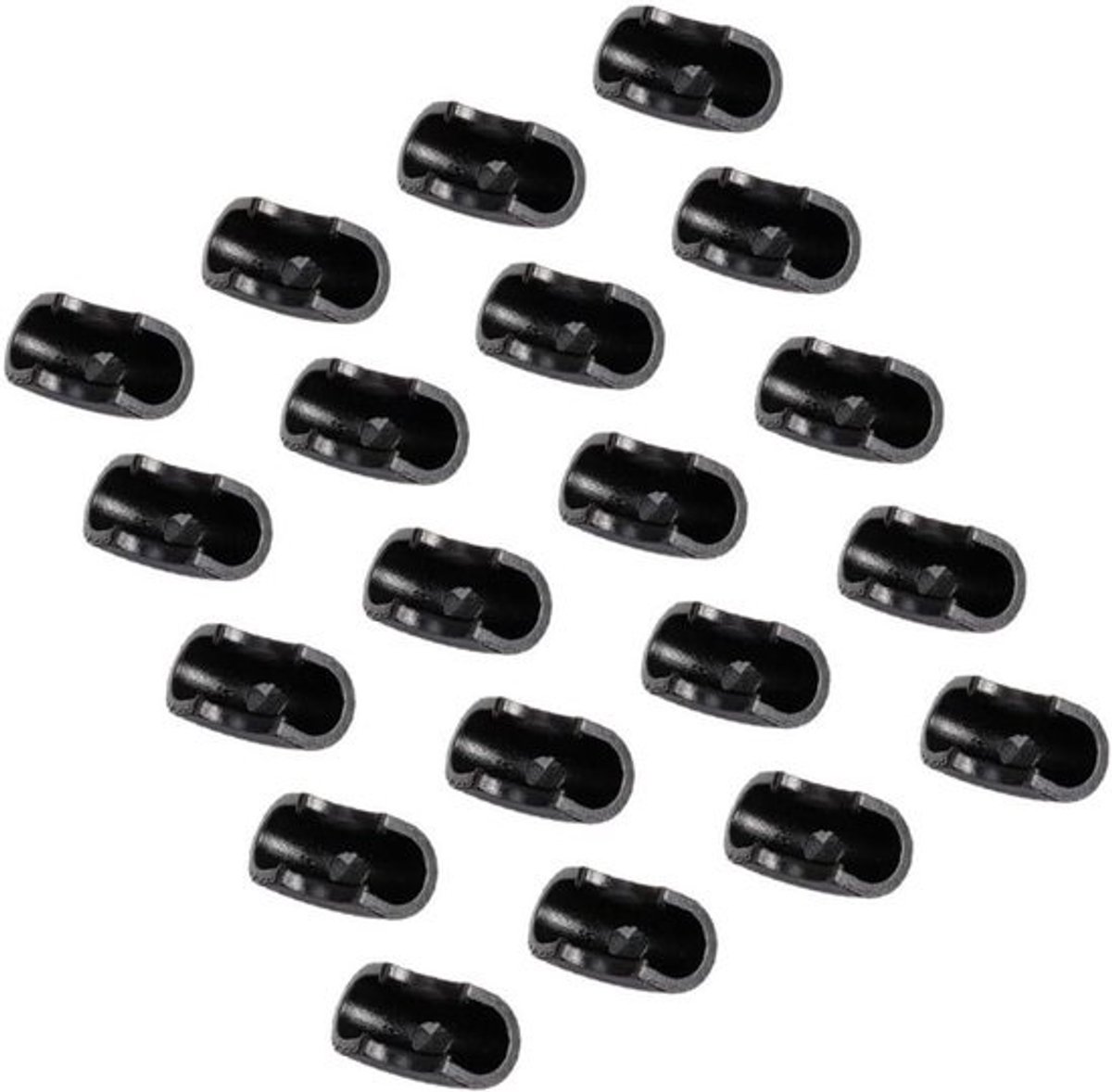Tafelbeenbeschermers - Meubeldoppen Rubber - Vloeren Beschermen - U-vormige Pasvorm - 30x15x15 mm - Zwart