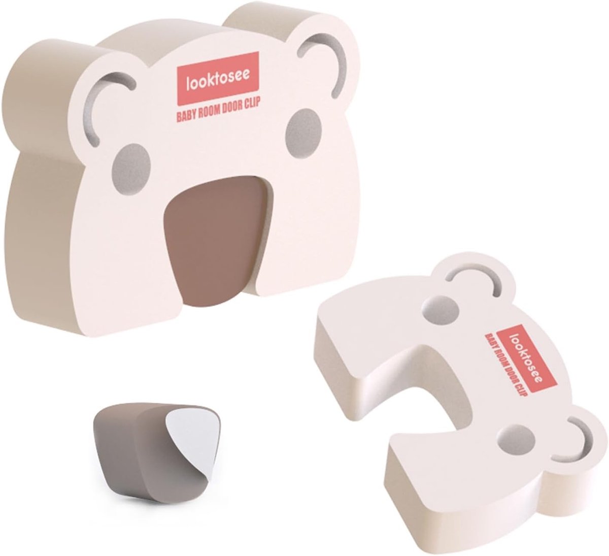 Schattige deurstopper met berendesign van schuimrubber, ideaal voor ramen en schuifdeuren, set van 2 stuks