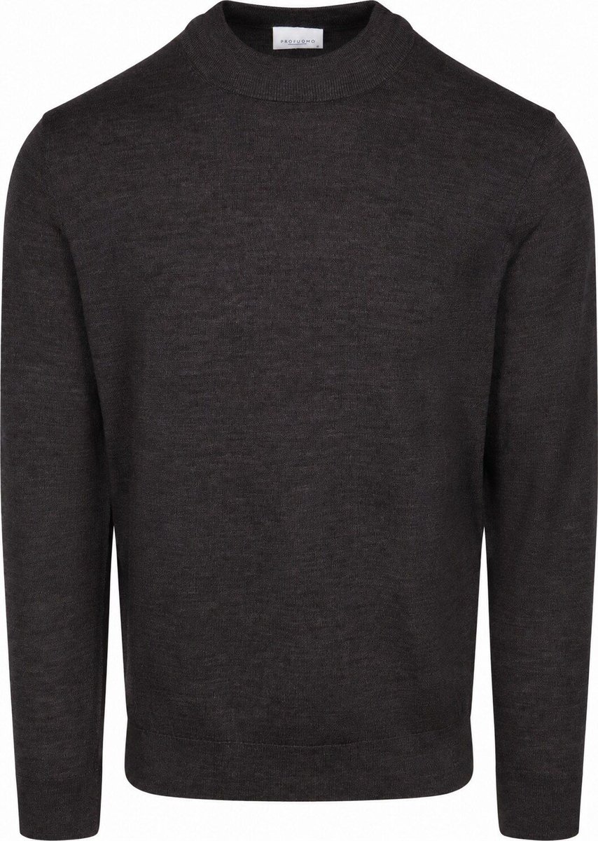 Profuomo Turtleneck Trui Merinowol Donkerbruin - Maat S - Heren - Pullover