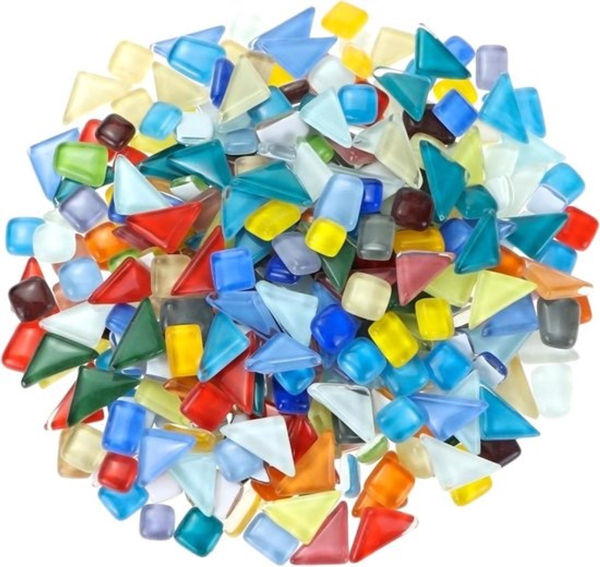 Glasmozaïektegels Onregelmatig - Mozaïekstenen Gemengde Kleuren - Decoratie Projecten - Kristalglas Afgeronde Randen - 500 g - Gemengde Kleuren