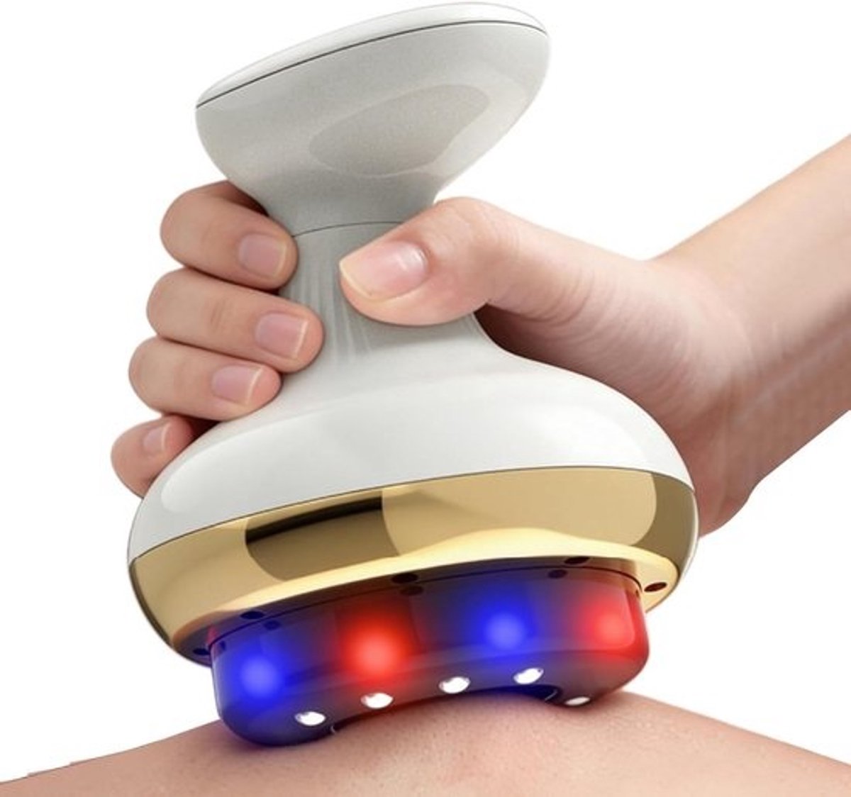 Elektrische Lichaamsmassager - Handheld Vibratietool - Spierontspanning Bevorderen - Aanpasbare Hoek - 181 x 173 x 121 cm - Wit