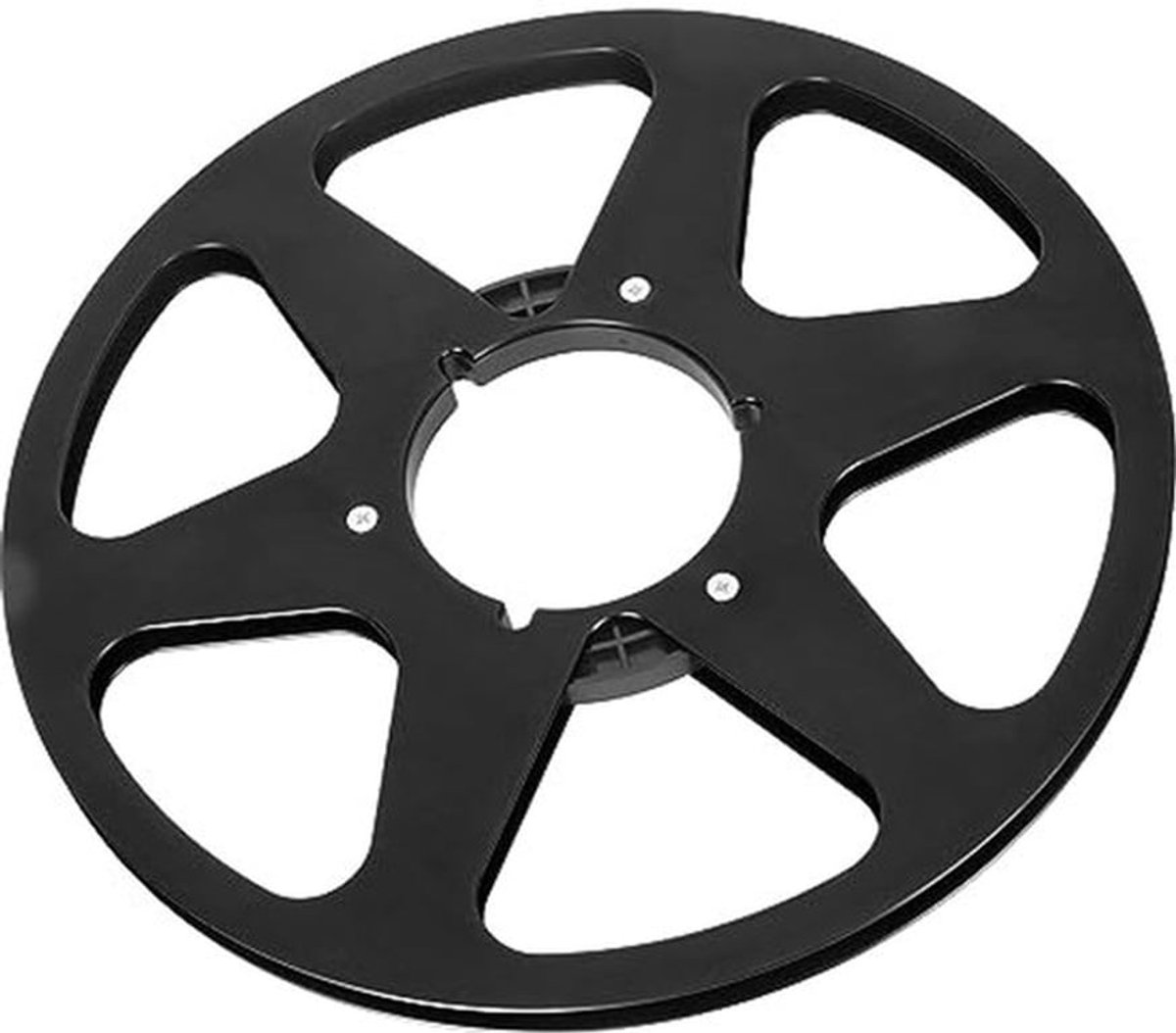 Lege bandspoel, 1/4 inch (10,5 inch) met 6 gaten, universele open spoel voor geluidsopname, aluminium opnamespoel, voor Studer (zwart)