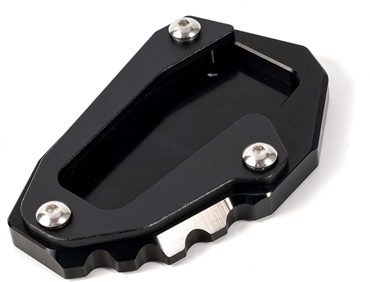 Motorfiets Steunvoet Uitbreidingsplaat - Aluminium - Zwart