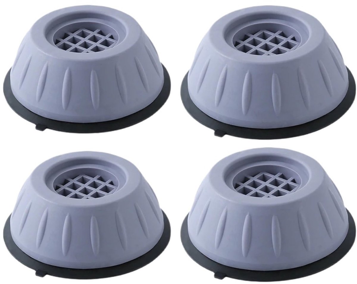 Wasmachineonderstel - Anti-trillingsvoetjes - Grijs - 4 stuks