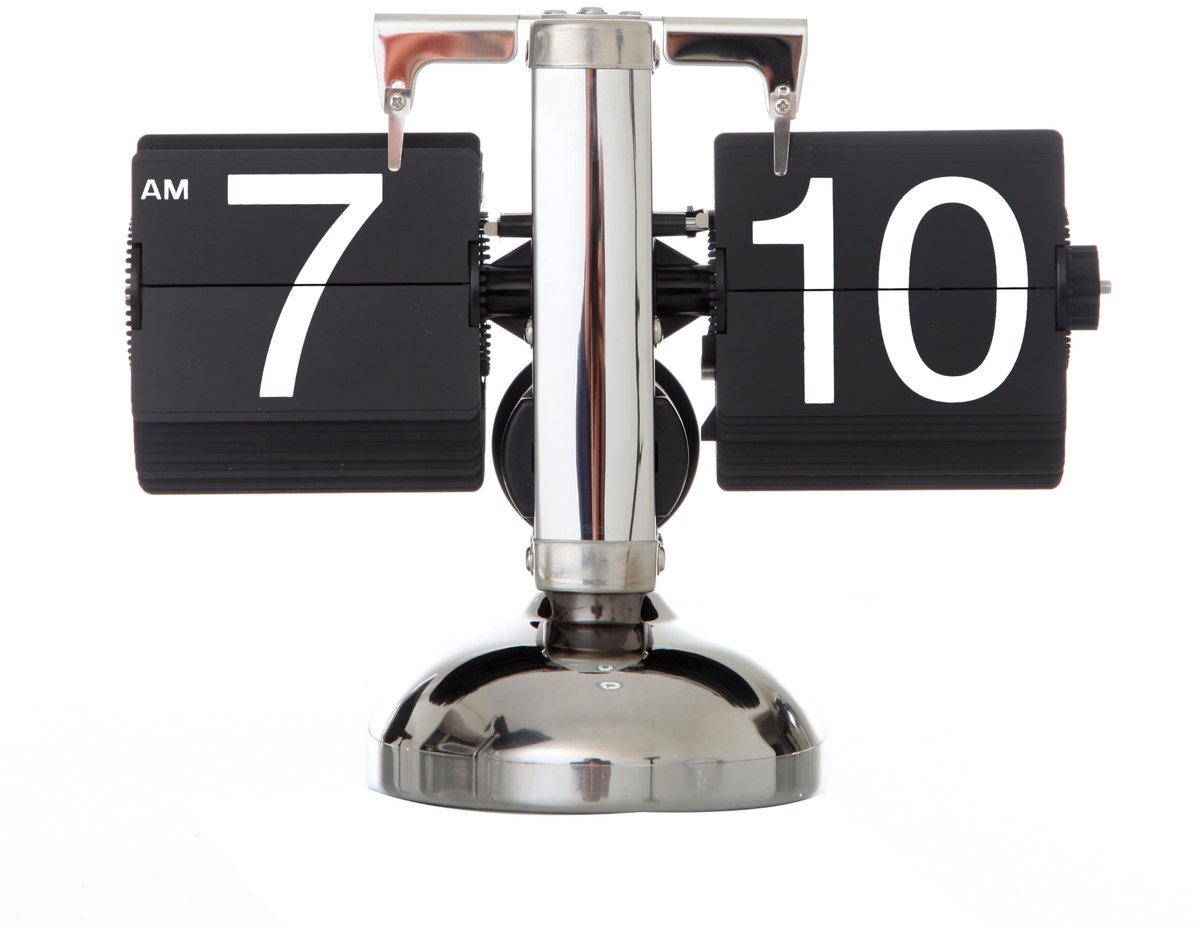 Mechanische Flip Down Klok - Zwart