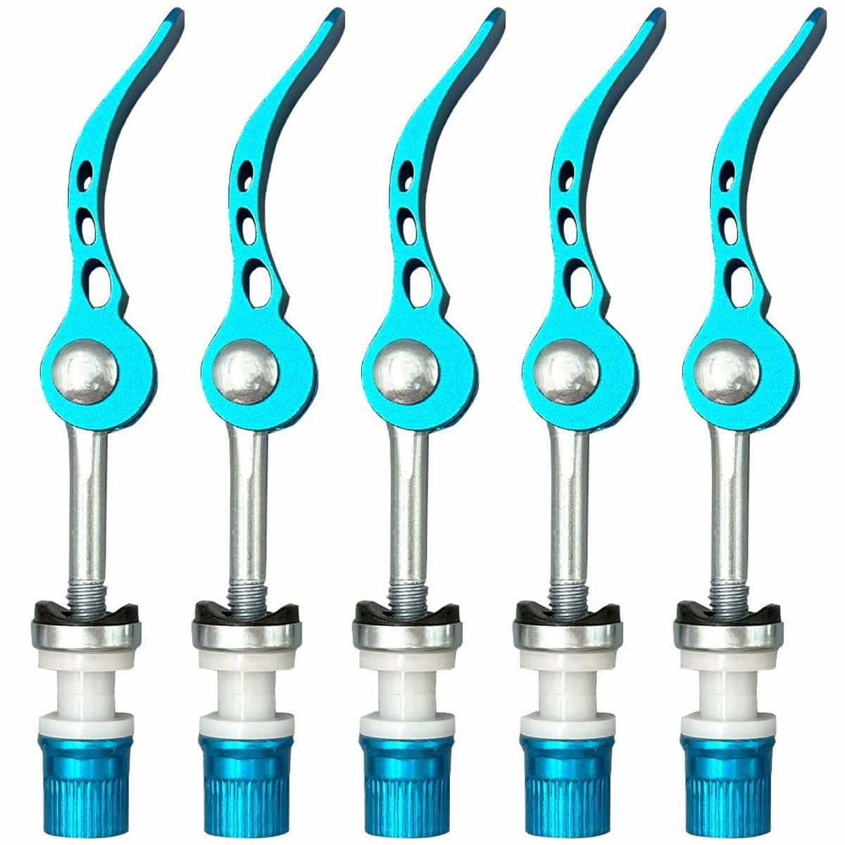 Fiets Zadelpen Klemset - Snelle Verstelling - Blauw (5 stuks)