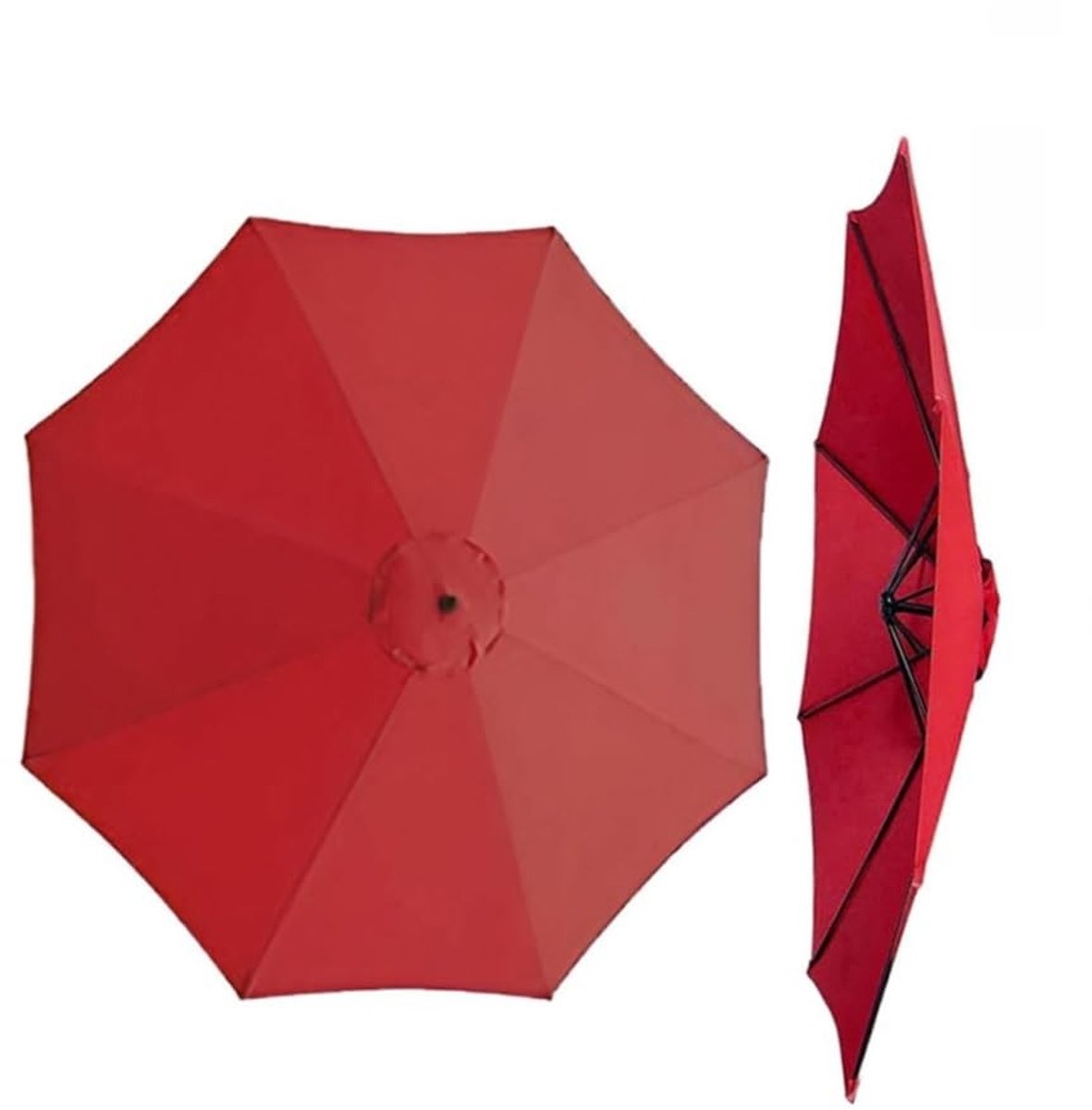 Vervangend Parasoldoek voor Patioparasol - Geschikt voor 8 Ribben - Rood