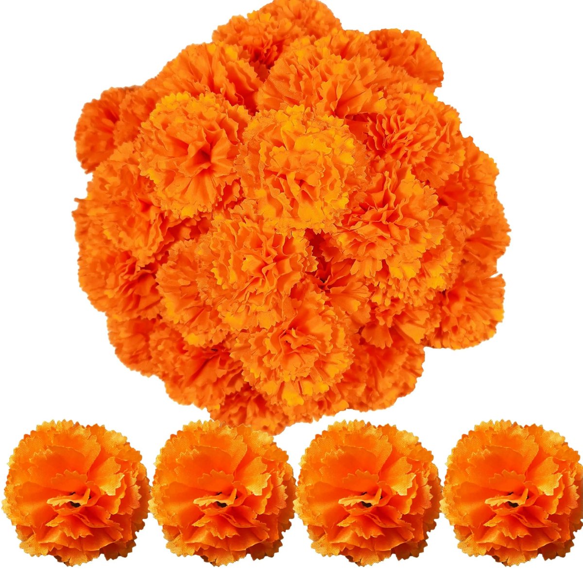 Goudsbloemhoofdjes - 150 stuks in oranje voor huisdecoratie