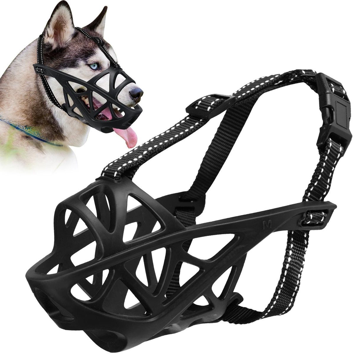 Hondenmuil voor Grote Honden - Voor Veiligheid en Training - Zwart