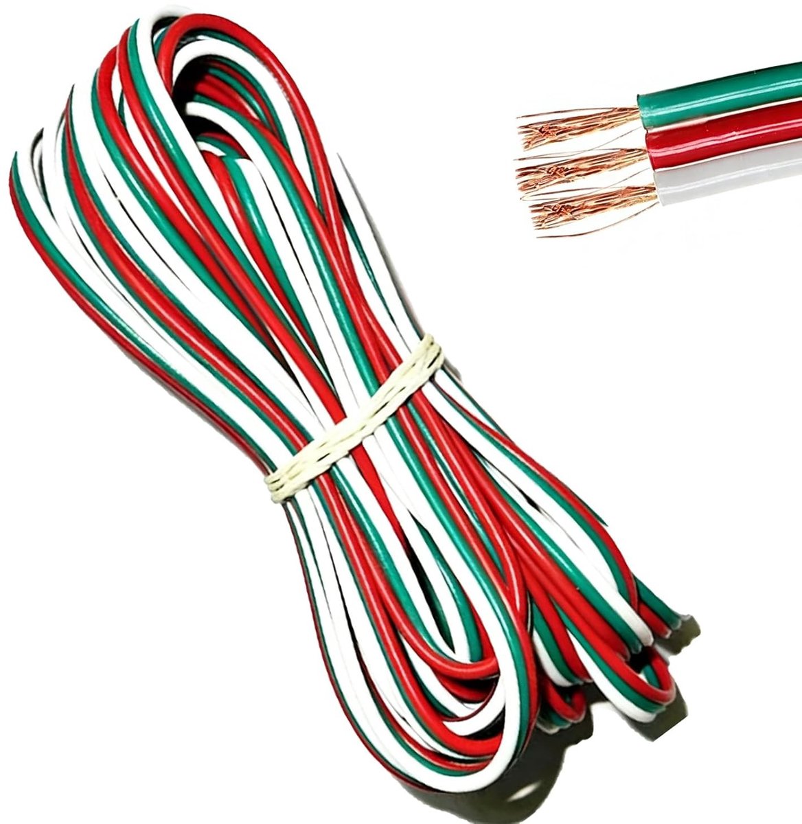 10 meter verlengkabel 22 AWG voor LED-strips - Geschikt voor DC 12V/24V, RGB, SMD 3528, 2835, 5050 en 5630 verlichting