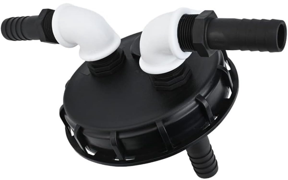 IBC-afdekking - PP-kunststof - Geschikt voor watertanks en tuinirrigatie - 163 mm - Zwart