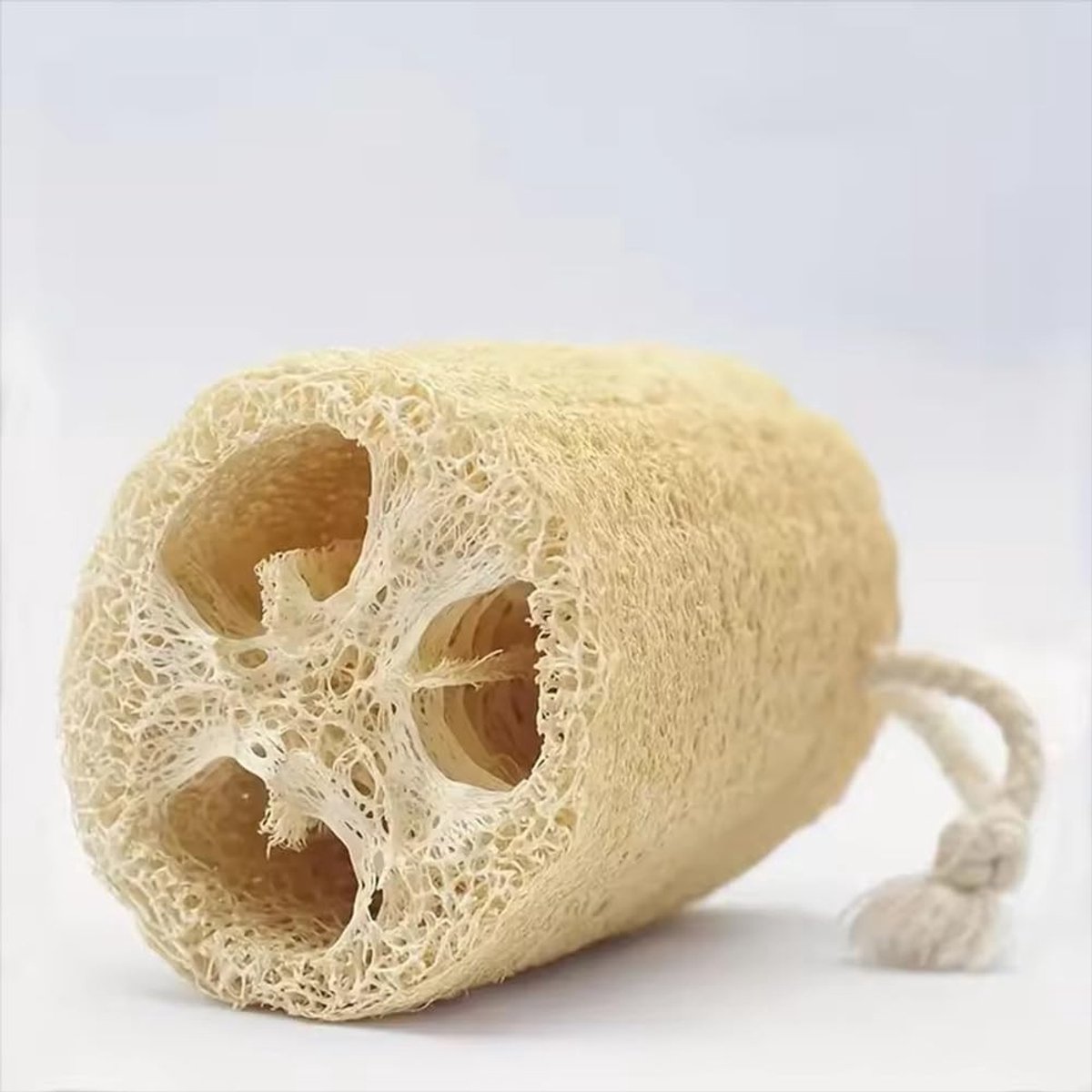 Natural Loofah Spons Set - 8 Stuks voor Lichaam en Keuken