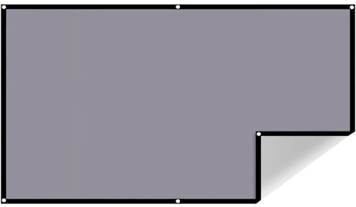 Projectiescherm - Projector scherm gordijn - Thuisbioscoop - Anti-licht technologie - 100 inch - Grijs