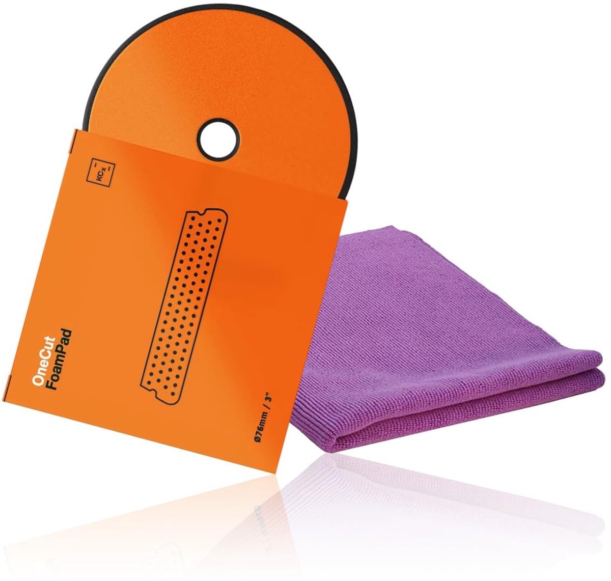 Polijstset met One Cut Foam Pad en Microfibre Doek - 76 mm