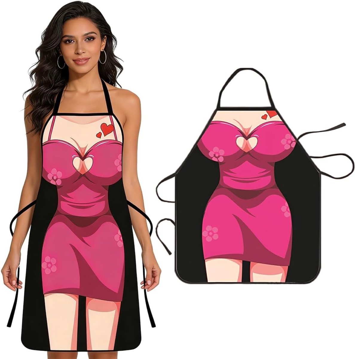 Grappige en Sexy Schort voor Bakken en Grillen - Perfect voor Feesten, Cosplay en Keukenactiviteiten