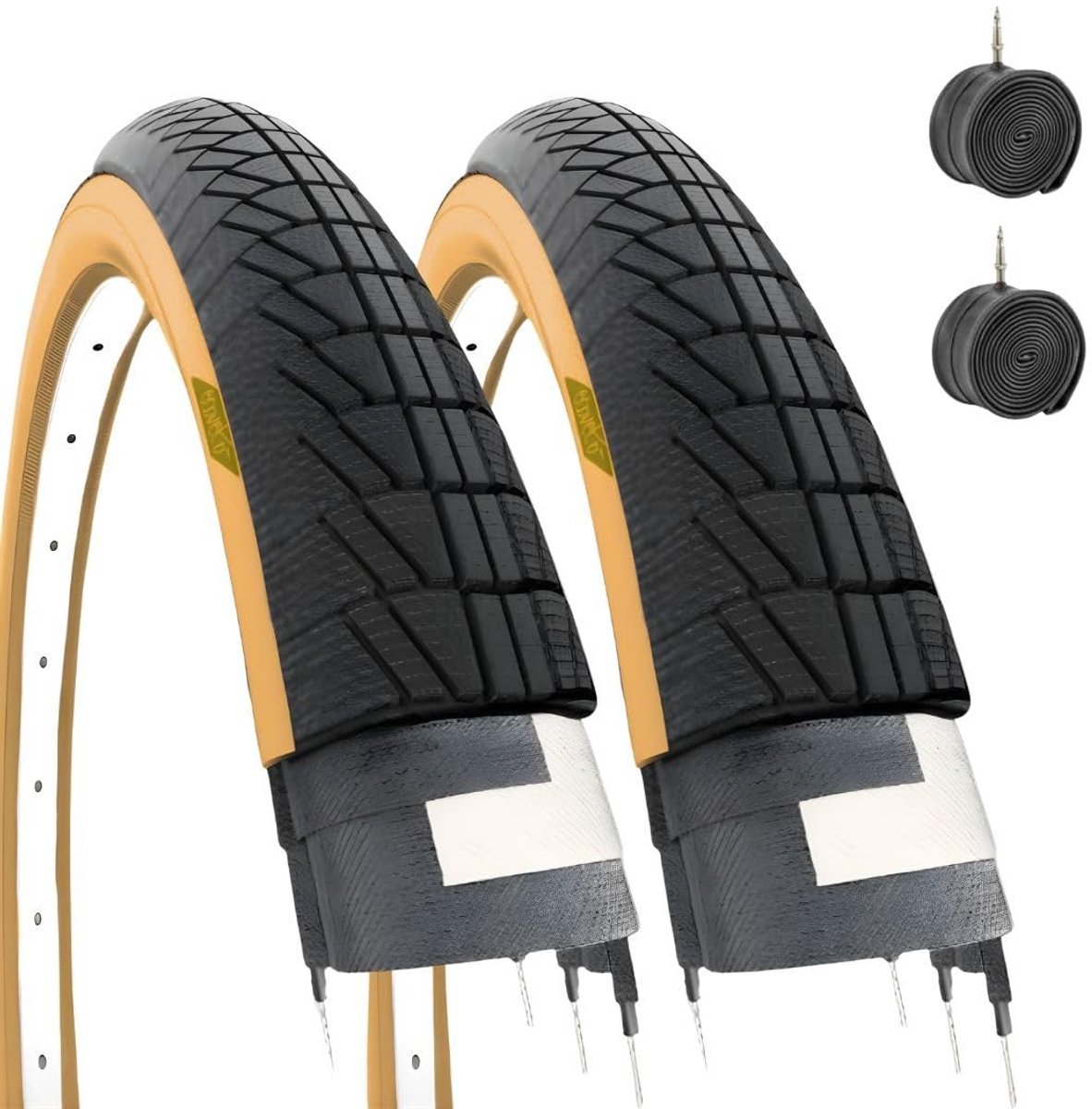 Fietsbandenset 20 x 1.75 met binnenbanden - Zwart