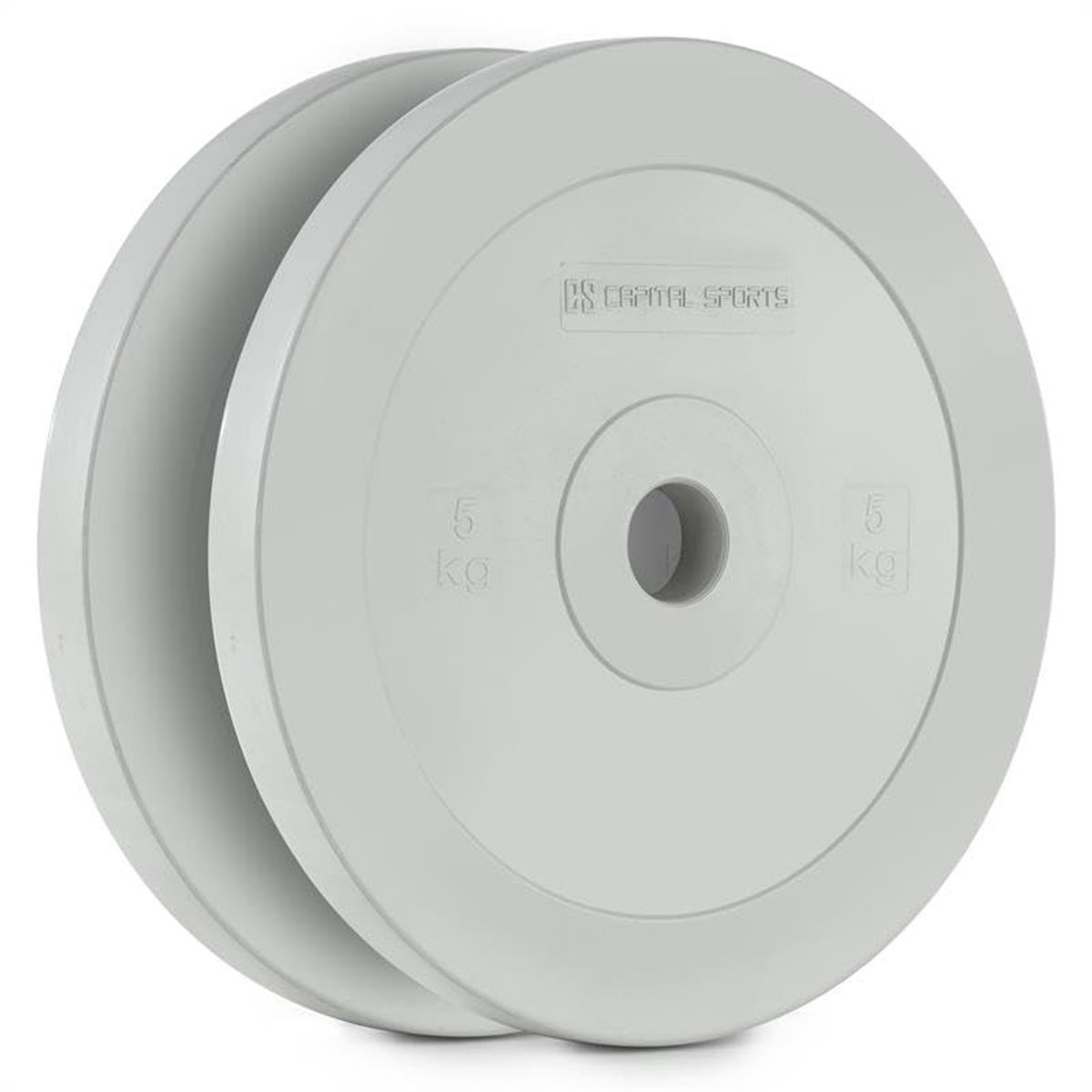 Gewichtsschijven van rubber - Set van 2 van 5 kg