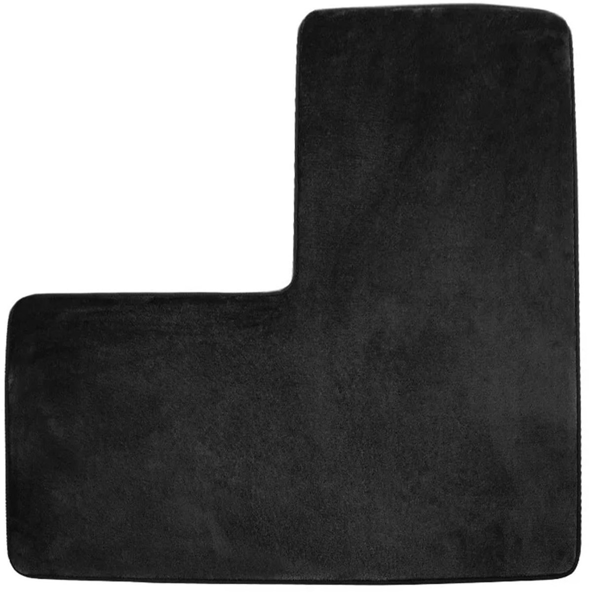 L-vormige Badkamermat - Antislip en Absorberend - 80x80 cm - Zwart