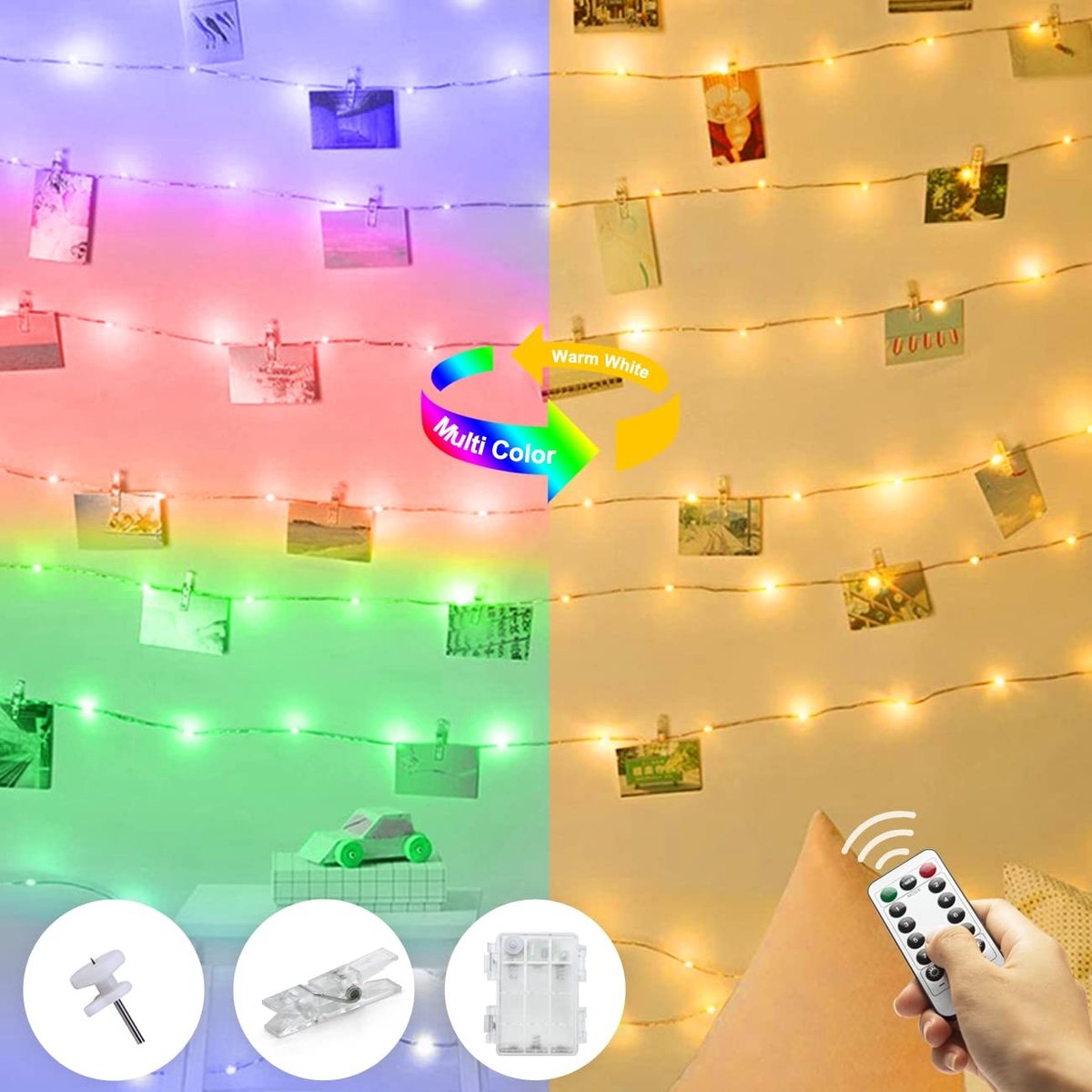 Fotowand Decoratie met Fairy Lights - 100 LED Lampjes