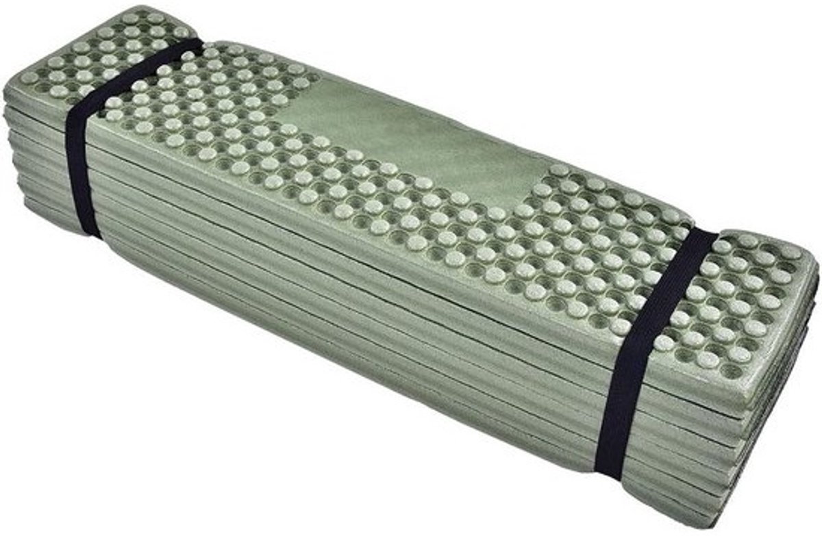 Schuim Camping Mat - Opvouwbare Matras - Buiten Kamperen - Dubbelzijdige Kleuren - 175 x 57 cm - Zwartachtig groen
