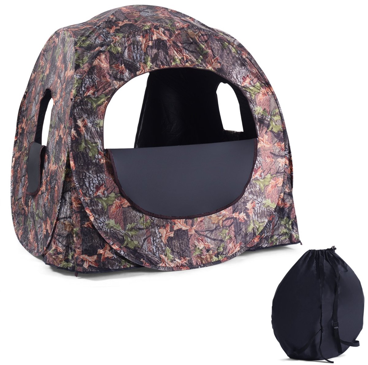 SureDeal® - Kamper - Intrekbaar Jachthok - Personen Jachttent Stalen - 152x152x163 cm - Camouflage