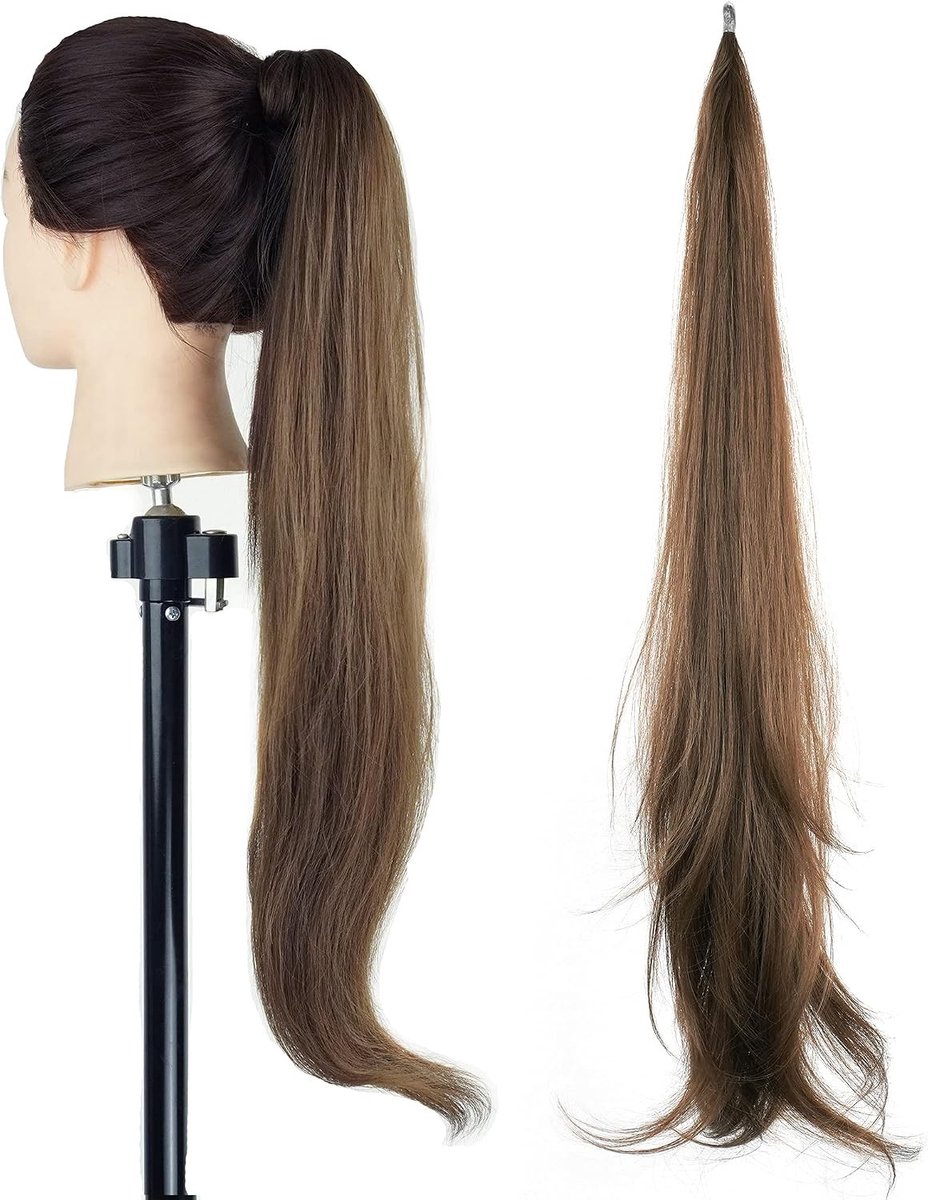 Ponytail Haarextensions voor een Mooie en Flexibele Staart - Bruine Haarstukken en Perucque