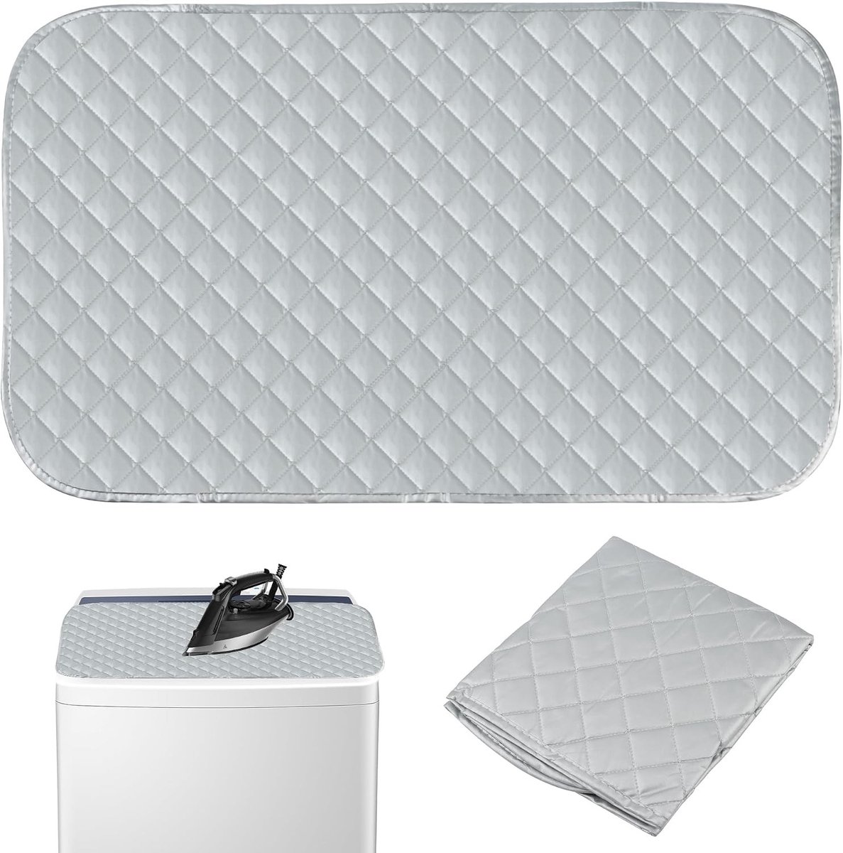 Vouwbare Strijkmat 48 x 85 cm, Draagbare Strijkpad voor Wasmachine en Droger, Ideaal voor Tafelgebruik en Efficiënt Strijken