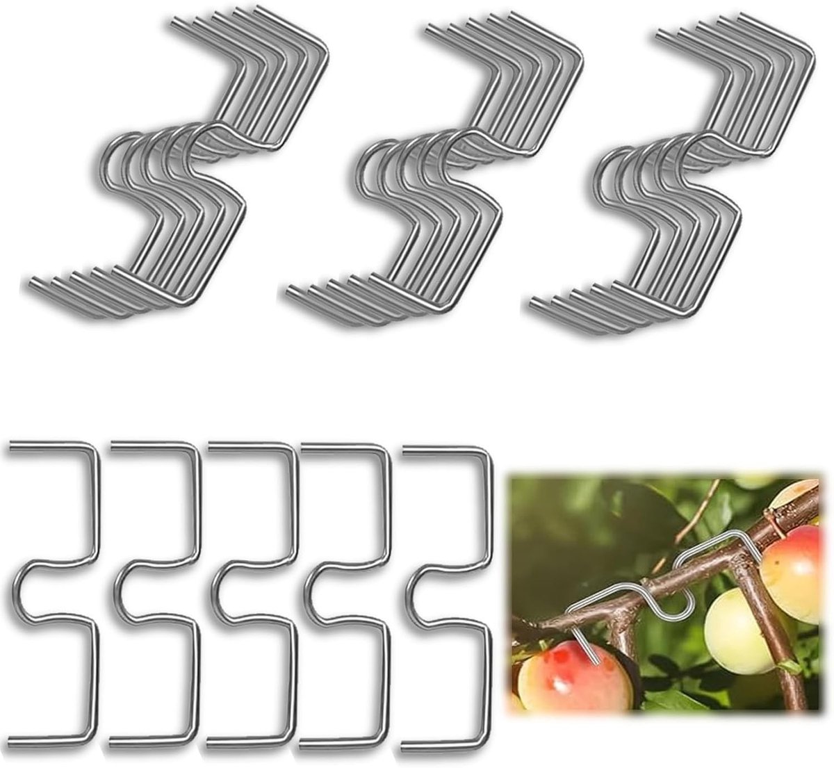 20 stuks takverdelers voor fruitbomen en bonsai, 13 cm takkentrekker, robuuste metalen M-vormige takverdeler voor optimale groei en verzorging van planten
