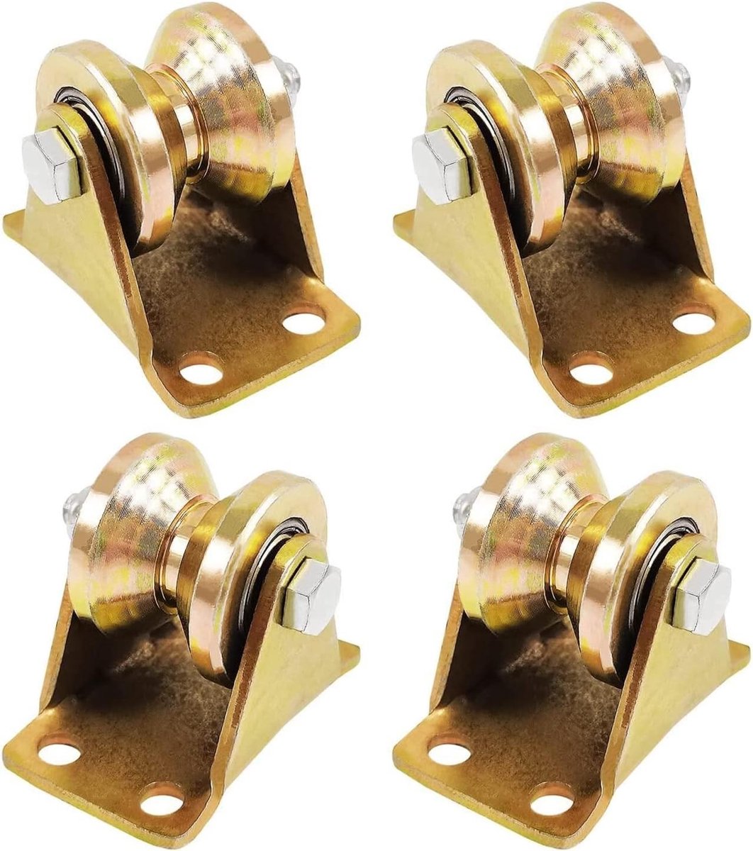 4 Stuks V-Groef Rollerwielen voor Touwpulley, Geschikt voor Kledinglijn en Industriële Toepassingen, Duurzame Kabelschijven voor Deuren en Machines (30mm)