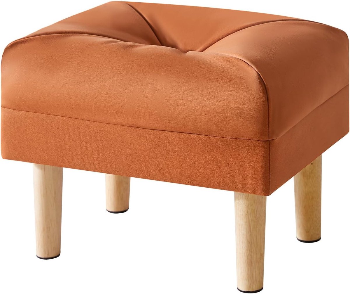 Stijlvolle Petit Pouf Ottomane met Zachte Zitting, Perfect als Repose-Pieds en Tabouret voor Woonkamer, Slaapkamer en Entree - 40×29×32CM