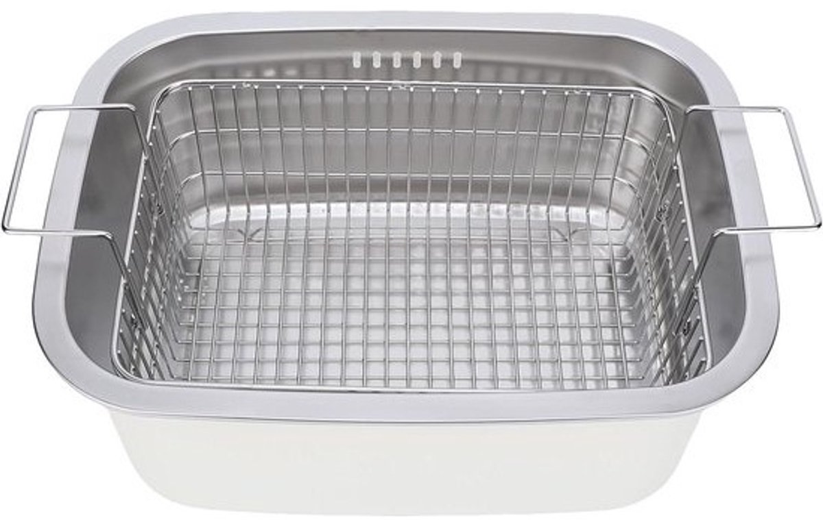 Afwaskom met mand - Groentewasbak - Keukenwerk - 304 Roestvrij staal - 75 Liter - Zilver