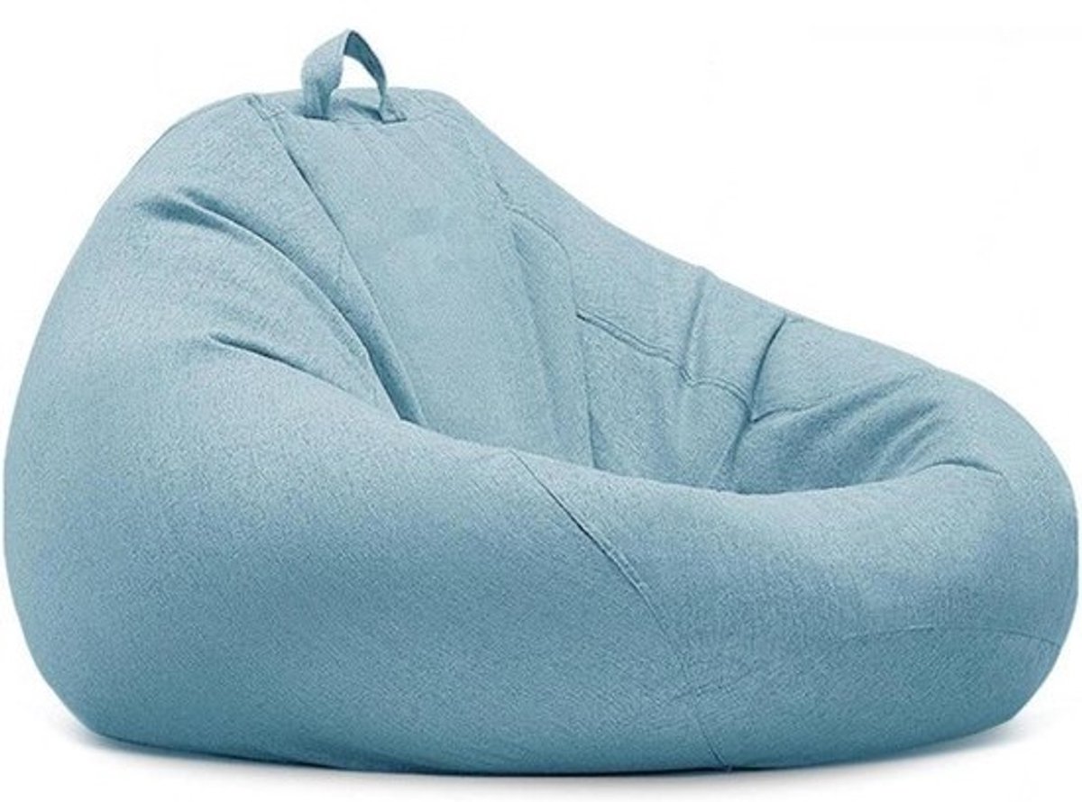 Zitzakhoes - Hoes voor zitzak Beanbag cover - Opruimen en Ontspannen - Zachte en Wasbare Stof - 100cmx120cm - Hemelsblauw
