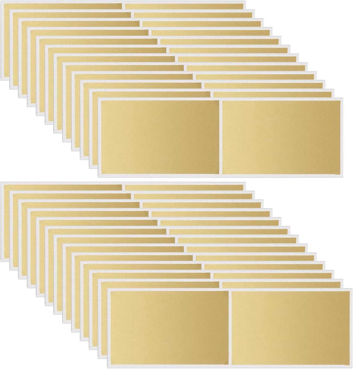 Set van 50 Gepersonaliseerde Kraskaarten in Rectangulaire Vorm, 35 x 58 mm, Perfect voor Verjaardagen, Feestjes en Cadeaus