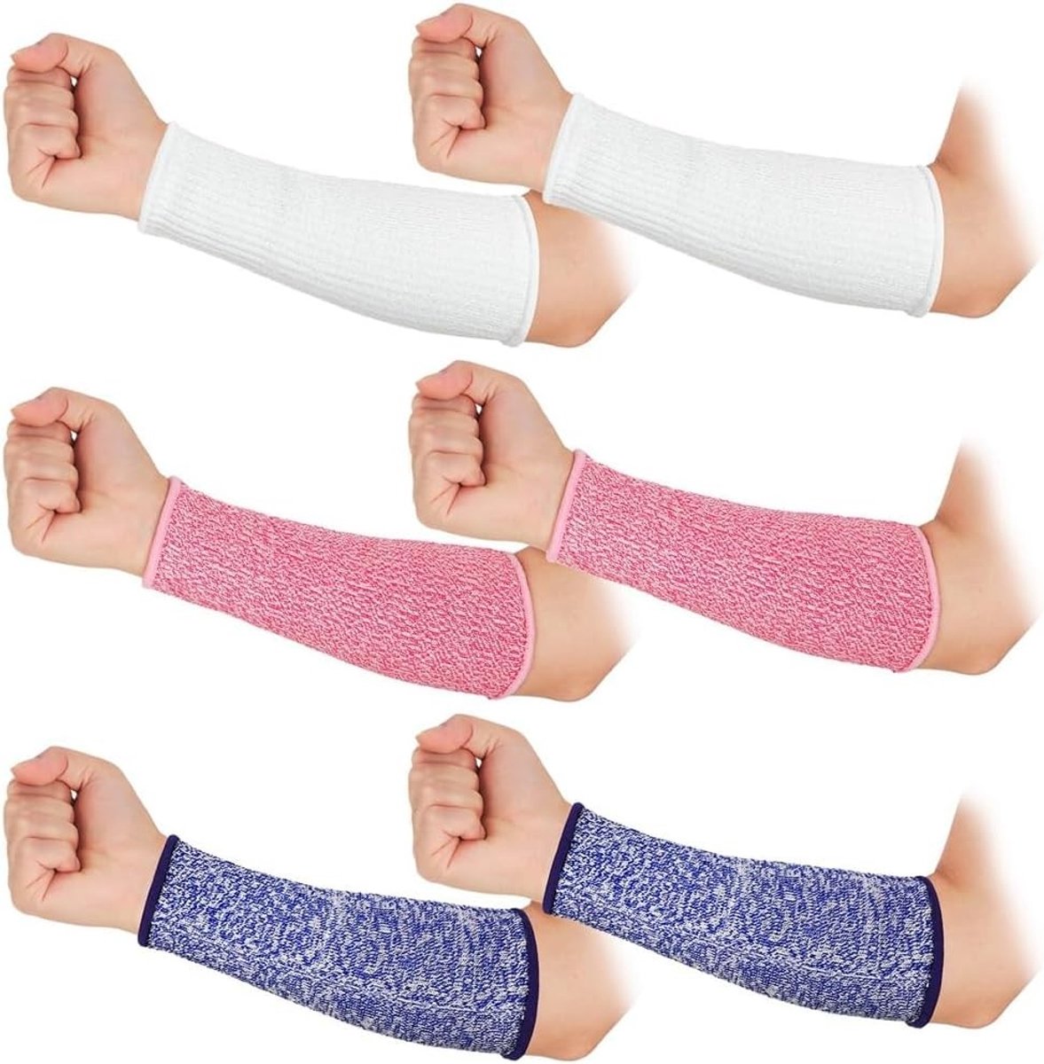 Arm Beschermers voor Dunne Huid en Blauwe Plekken, Snijbestendige Onderarm Cuffs, Niveau 5, Veiligheid en Comfort