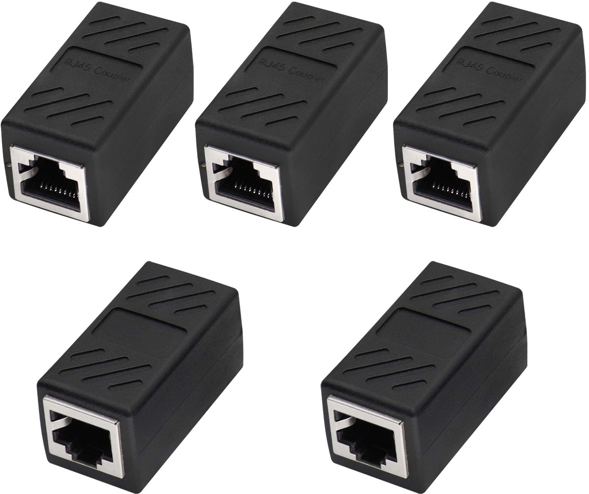 RJ45 Netwerkkabel Coupler - Female naar Ethernet LAN - 5-Pack