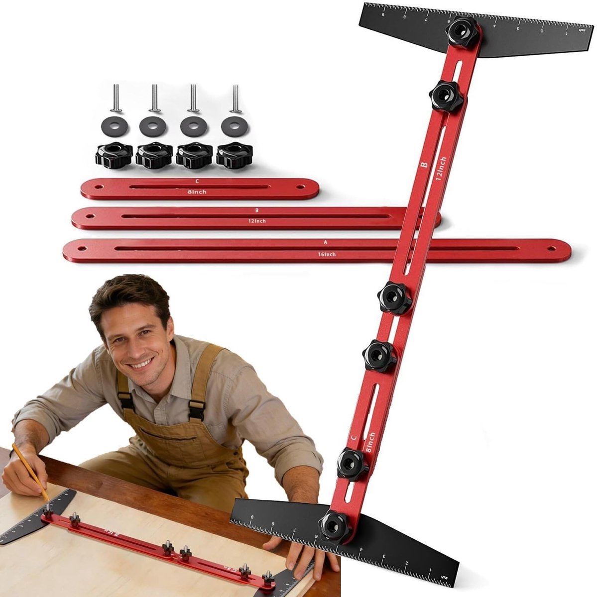 Verstelbare Trap Tredemodel Tool - 8 tot 72 inch