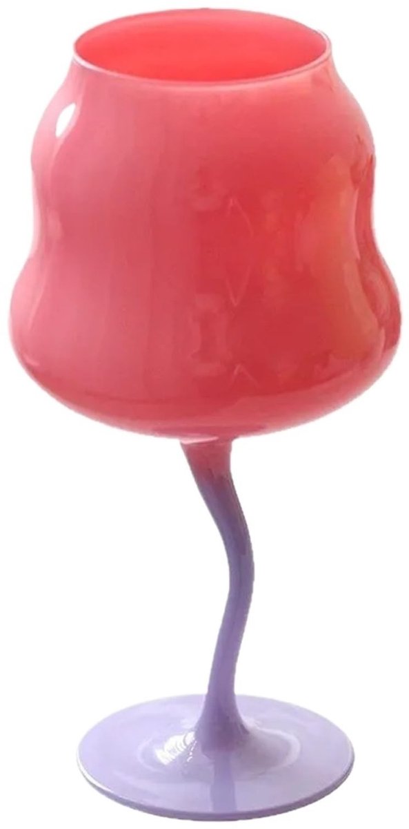 Macaron Wijnglas - Crèmekleurig Glas voor Rode Wijn