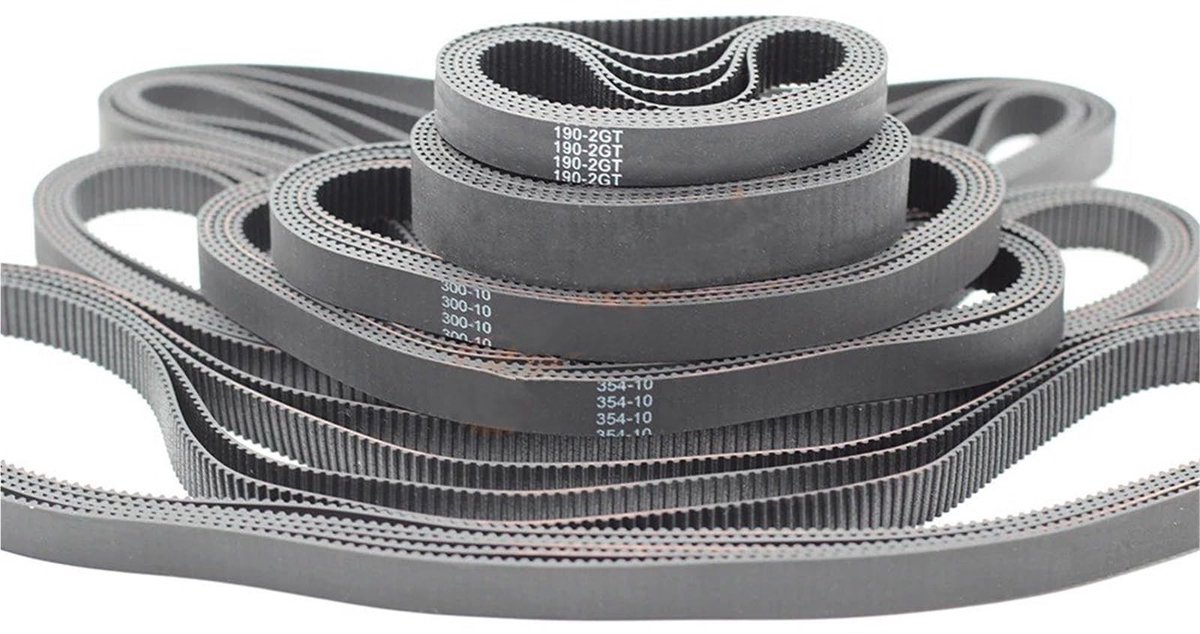 Aandrijfriem 2GT Rubber Gesloten Lus - Breedte 6mm