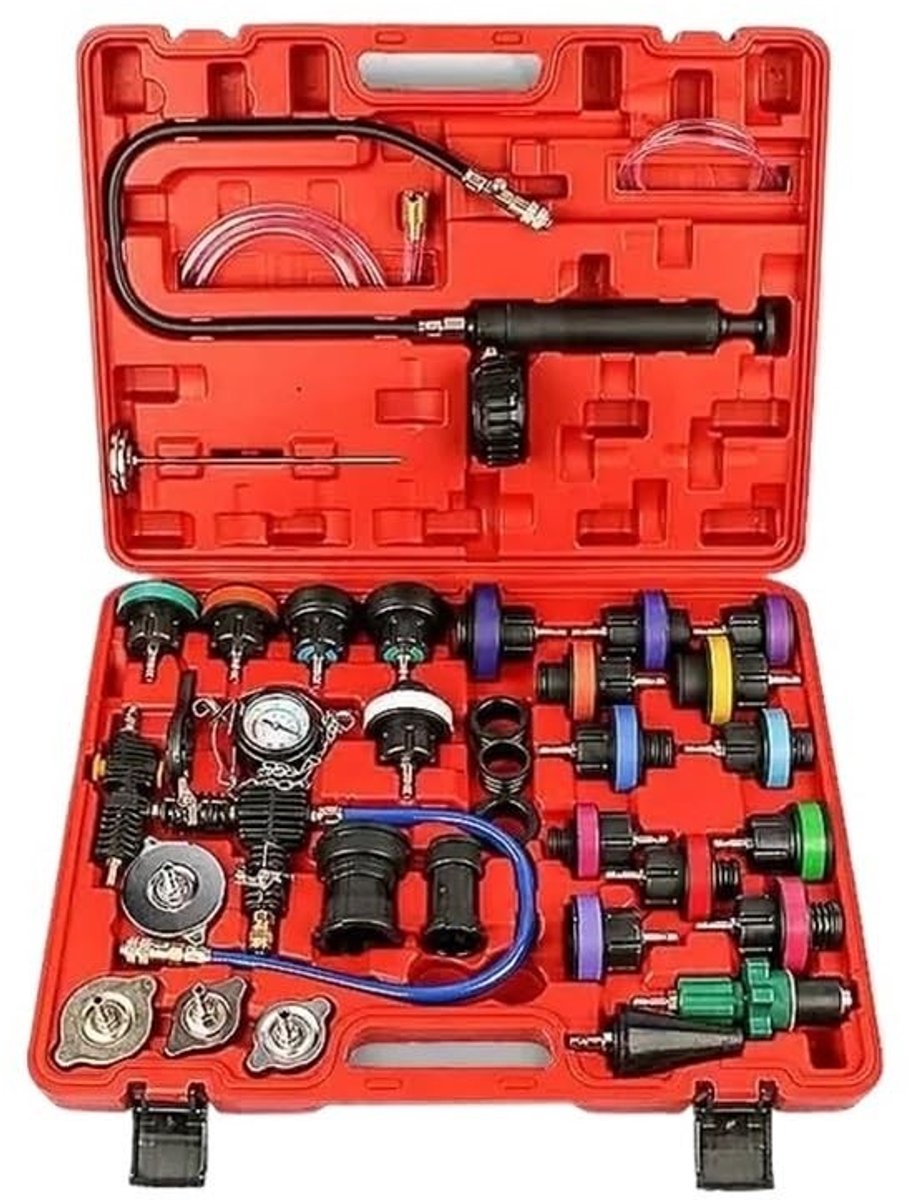 Koelsysteem Druk Tester Kit - 33-delige set met gauge