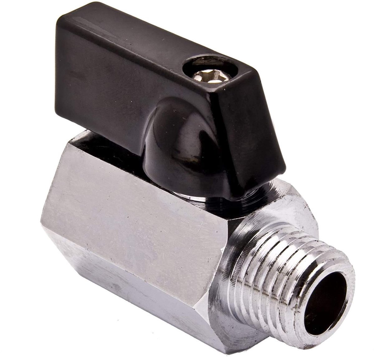 2x Mini Messing Kogelklep - 1/4 inch met Dubbel Sealsysteem