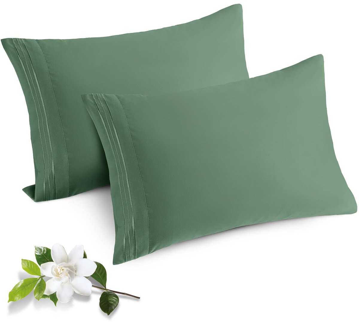 Microfiber Hoofdkussenslopen Set van 2 - King Size Groen