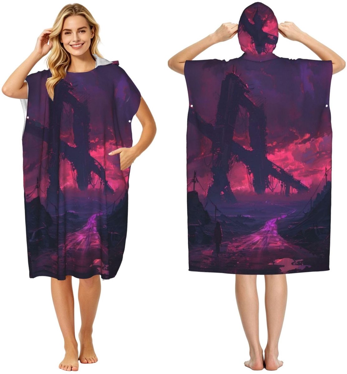 Hooded Beach Poncho Handdoek - Sneldrogend en huidvriendelijk