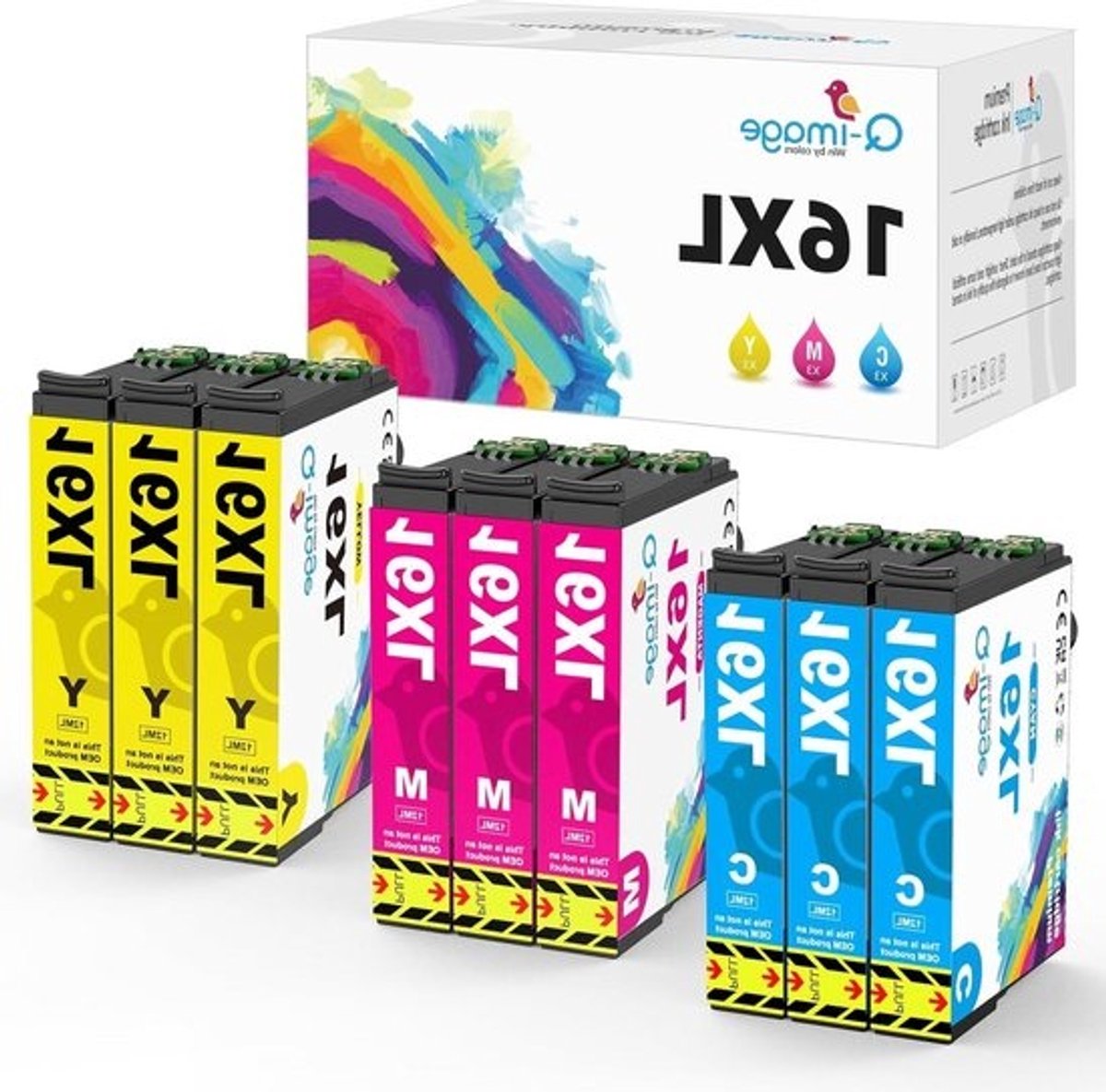 Inktcartridges - Printerinkt Cartridges - Thuis printen - Hoge capaciteit - 9 stuks - Zwart Cyaan Magenta Geel