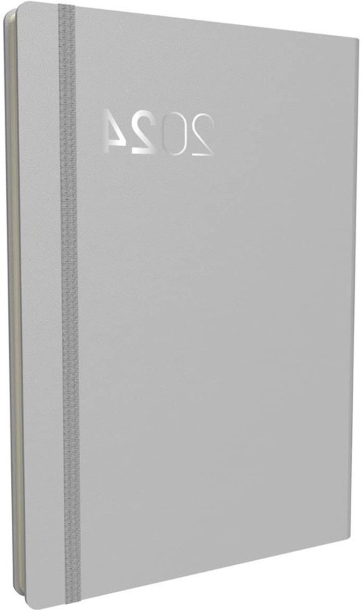 Agenda A5 Dagboek - Planner Organisator - Dagelijkse Planning - Soft-touch PU Cover - A5 - Grijs