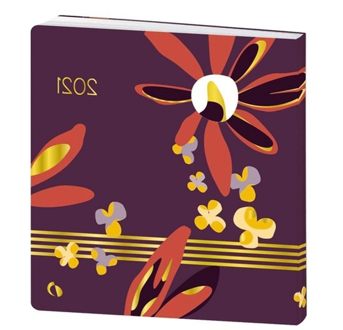 Agenda 2021 - Plannen Boek - Afspraken Plannen - Medium Formaat - 16x16 cm - Geel