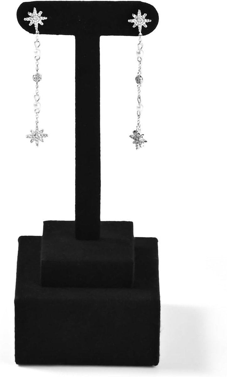 Ophangstand voor Oorbellen van Microvezel - Perfect voor Presentatie en Opslag van Sieraden
