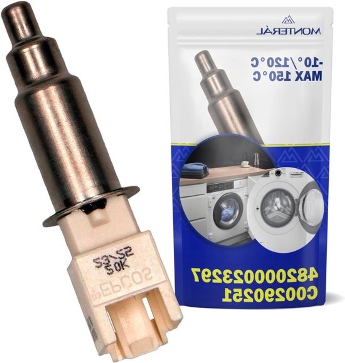 NTC Temperatuursensor - Wasmachine Sensor - Verwarmingselement Controleren - Ø10 mm Diameter - -10°/120°C - Niet gespecificeerd
